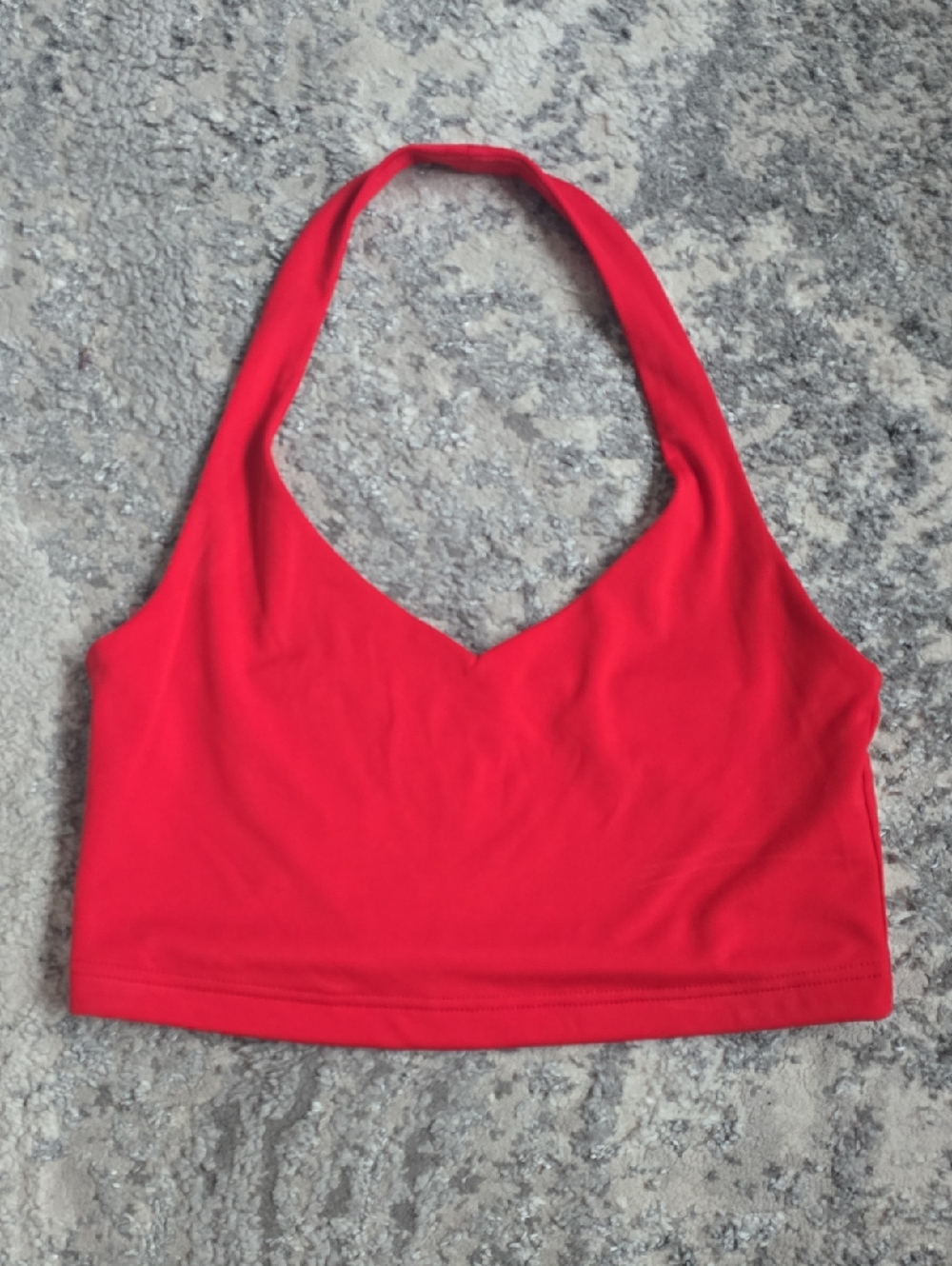 PacSun Bright Red Halter V-Neck Crop Top